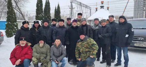 Казаки общества зимой
